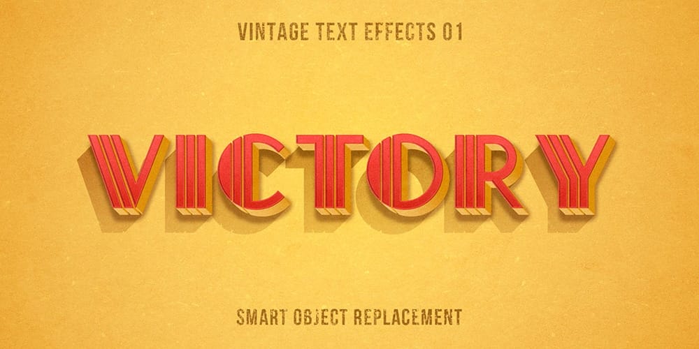 Authentic Vintage Text Effects PSD