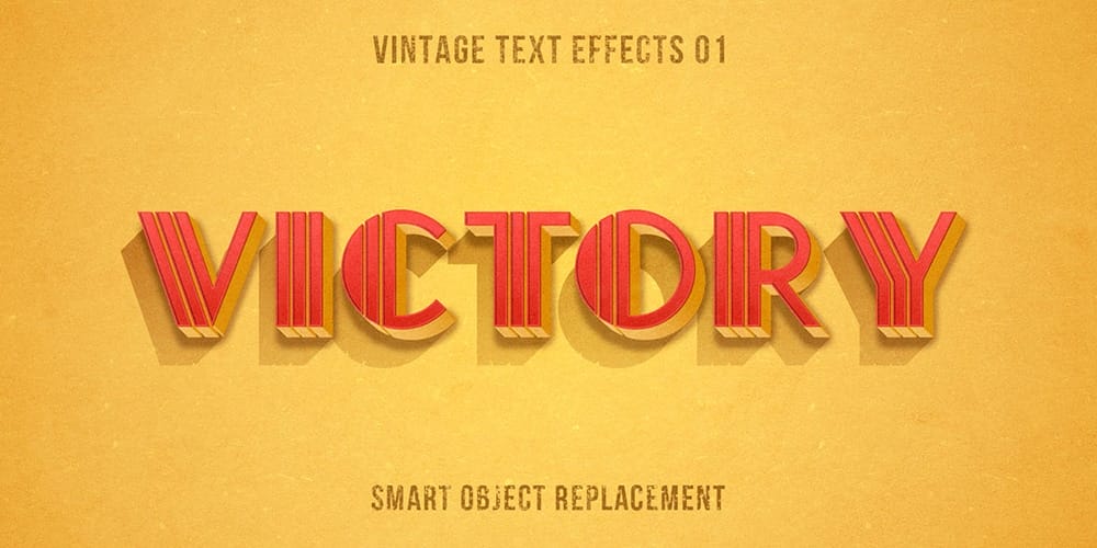Latest Free Photoshop Text Styles & Effects 195 Authentic Vintage Text Effects PSD