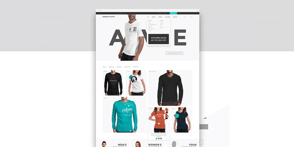 Avenue Fashion Free E commerce Web Template PSD