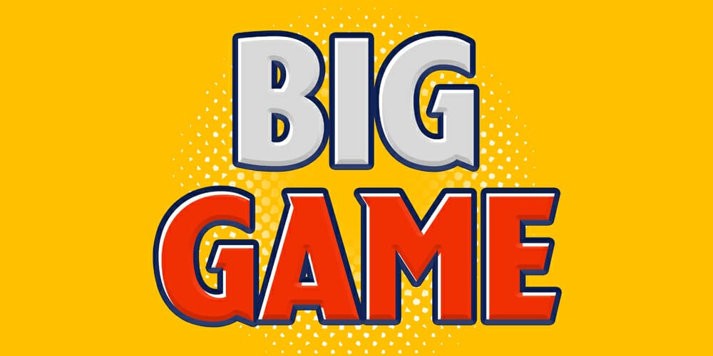 Big Game Photoshop Text Effect