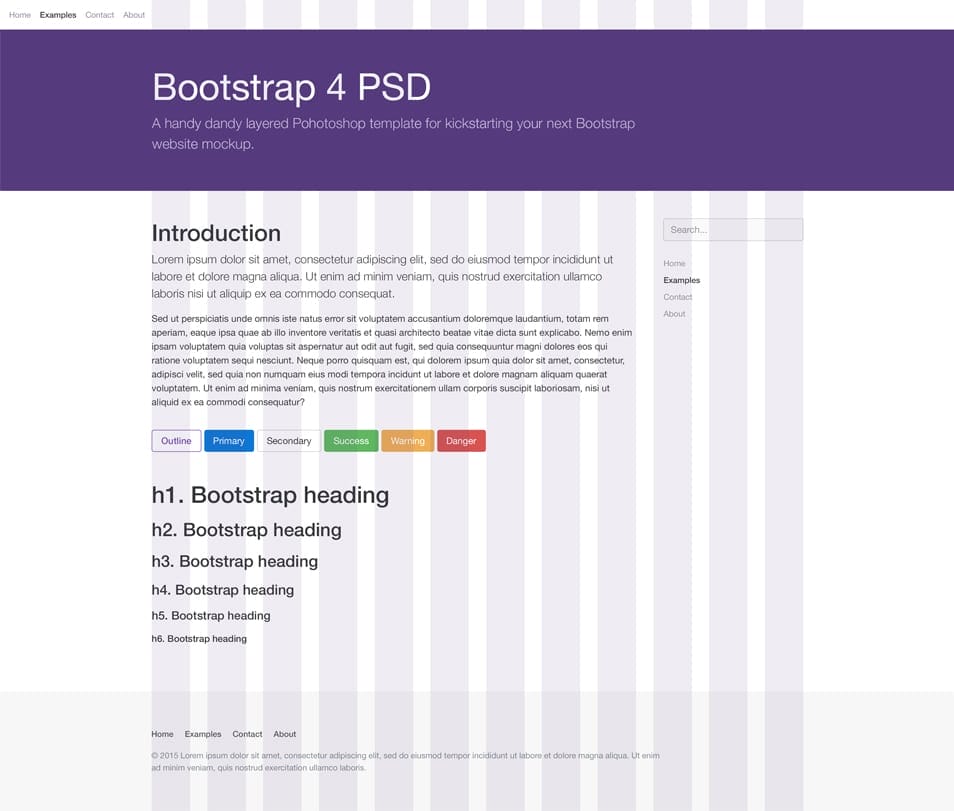 Bootstrap 4 PSD