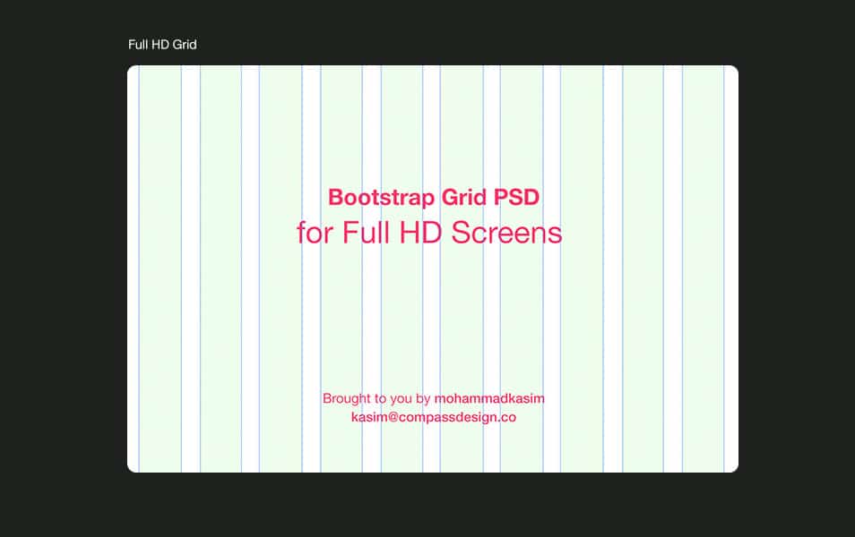 Bootstrap Grid PSD for Full HD Screens