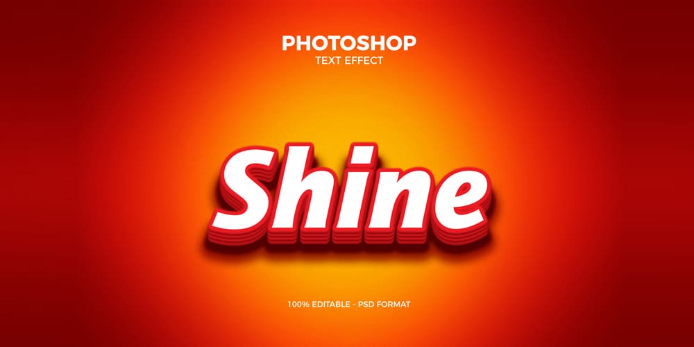 Bright Photoshop Text Effect