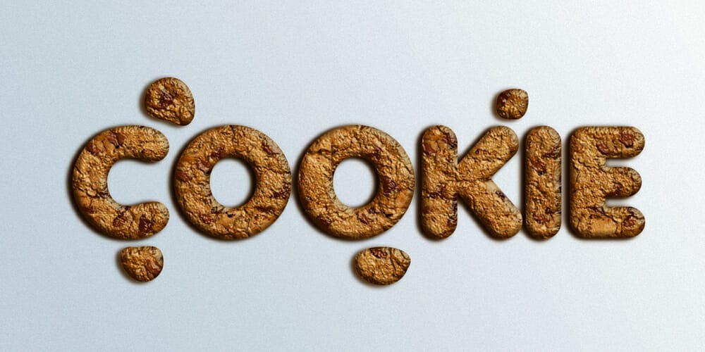 Latest Free Photoshop Text Styles & Effects 157 Brown Cookie Text Effect