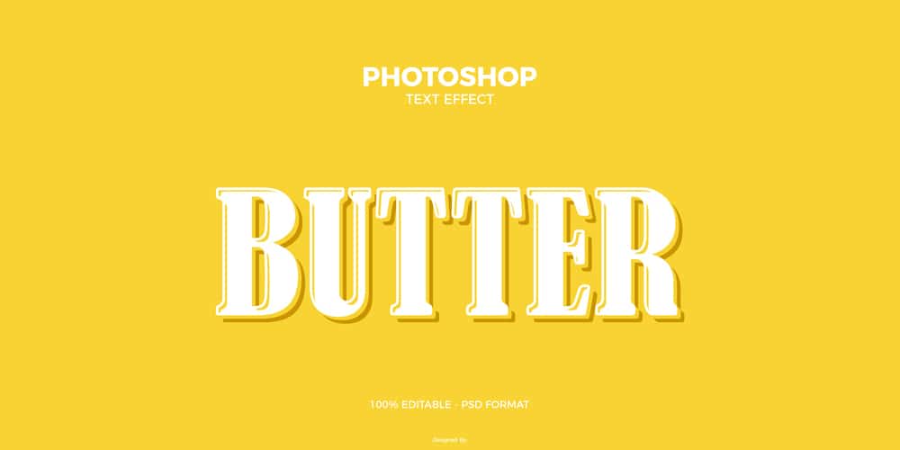 Latest Free Photoshop Text Styles & Effects 86 Butter Photoshop Text Effect