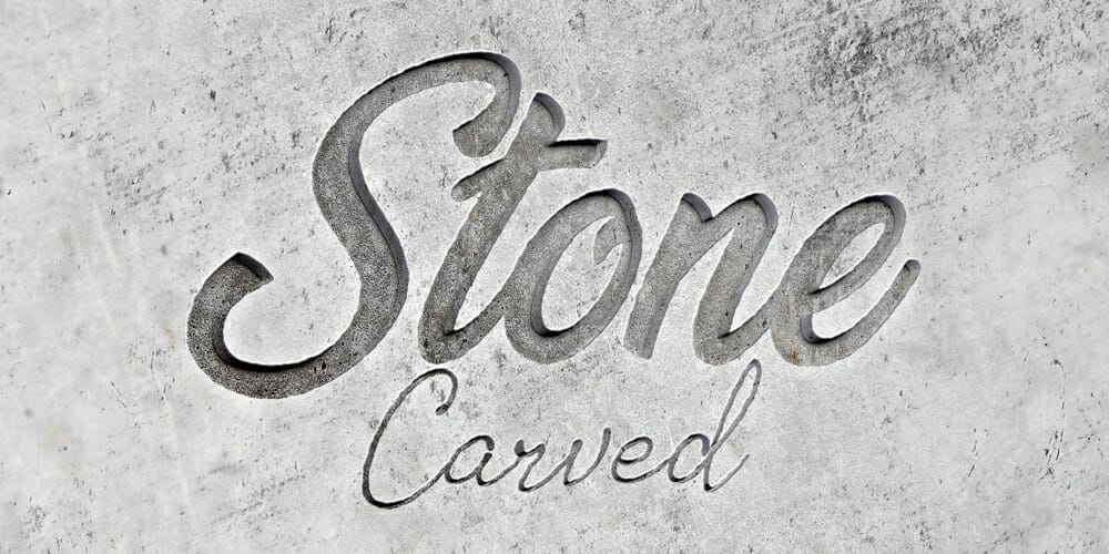 Carved Stone Text Effect