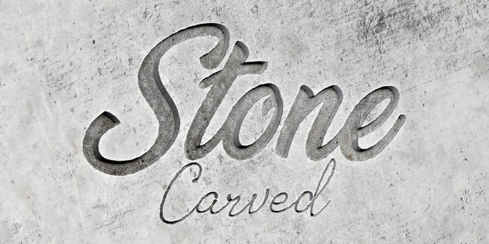 Latest Free Photoshop Text Styles & Effects 45 Carved Stone Text Effect