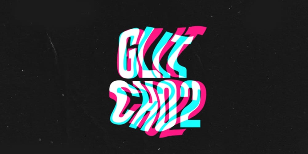 Latest Free Photoshop Text Styles & Effects 60 Chaos Glitch Text Effect Template