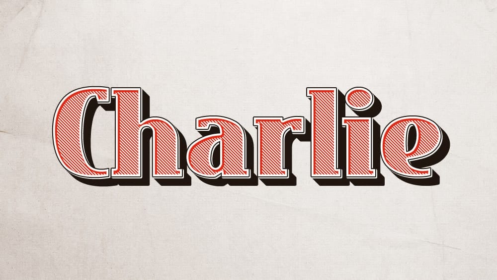 Charlie Text Effect PSD