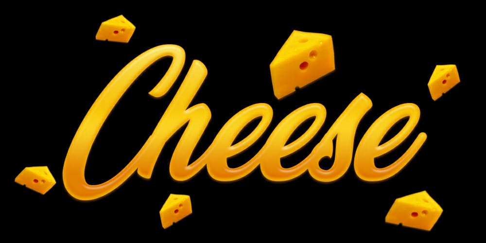 Latest Free Photoshop Text Styles & Effects 24 Cheese Text Effect