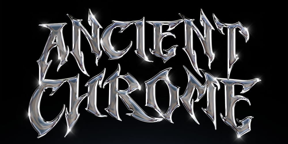 Latest Free Photoshop Text Styles & Effects 97 Chrome Text Effect