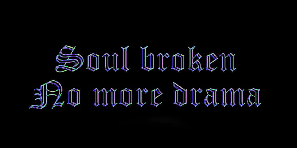 Latest Free Photoshop Text Styles & Effects 88 Chrome Text Effect