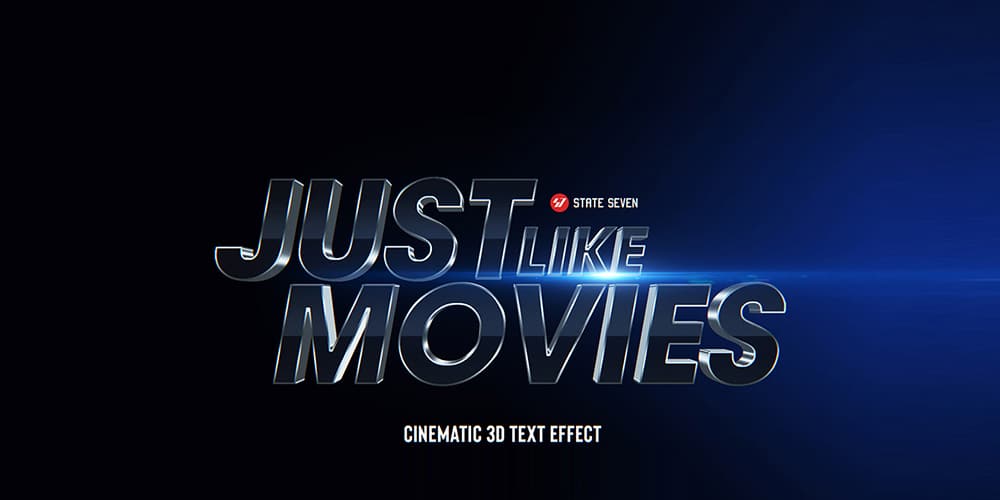 Latest Free Photoshop Text Styles & Effects 199 Cinematic Text Effect PSD