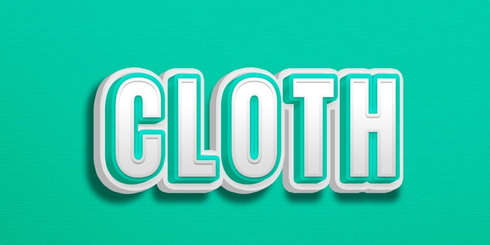 Latest Free Photoshop Text Styles & Effects 154 Cloth Text Effect