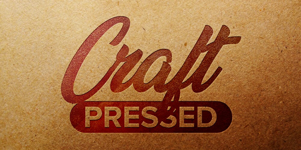 Craft Pressed Text Effect