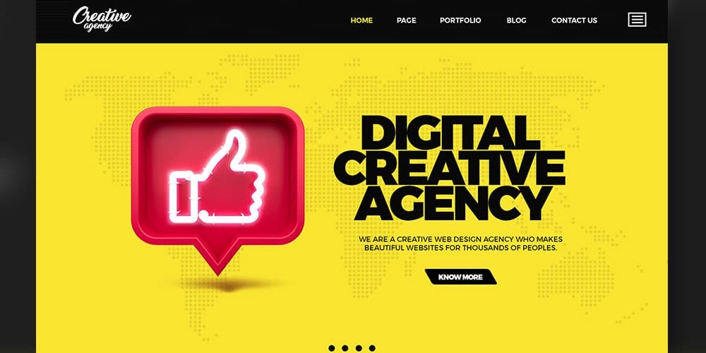 Creative Agency Portfolio Web Template PSD