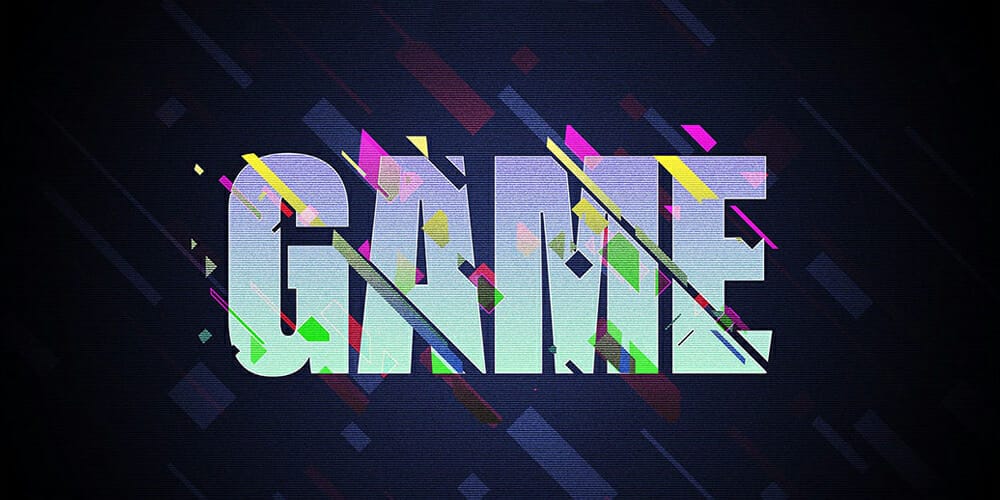 Latest Free Photoshop Text Styles & Effects 10 Cyber Glitching Effect