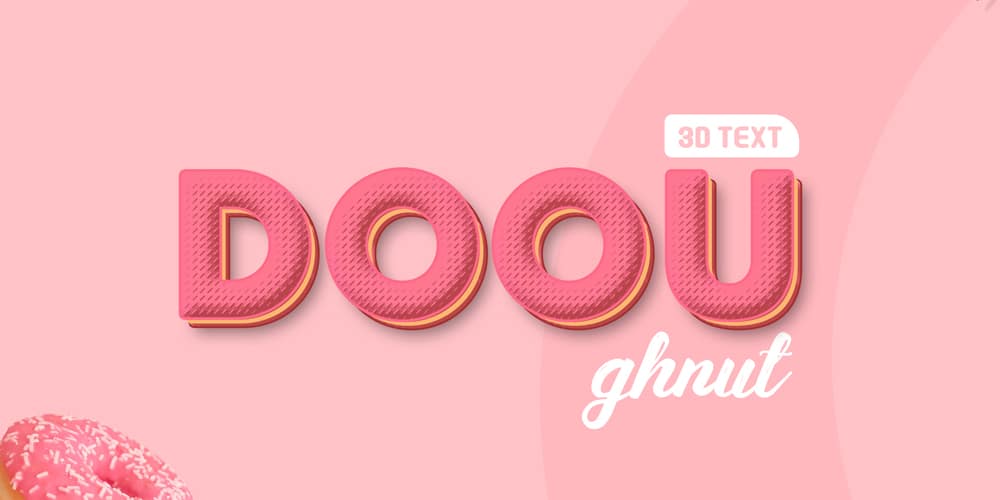 Latest Free Photoshop Text Styles & Effects 197 Doou Text Effect