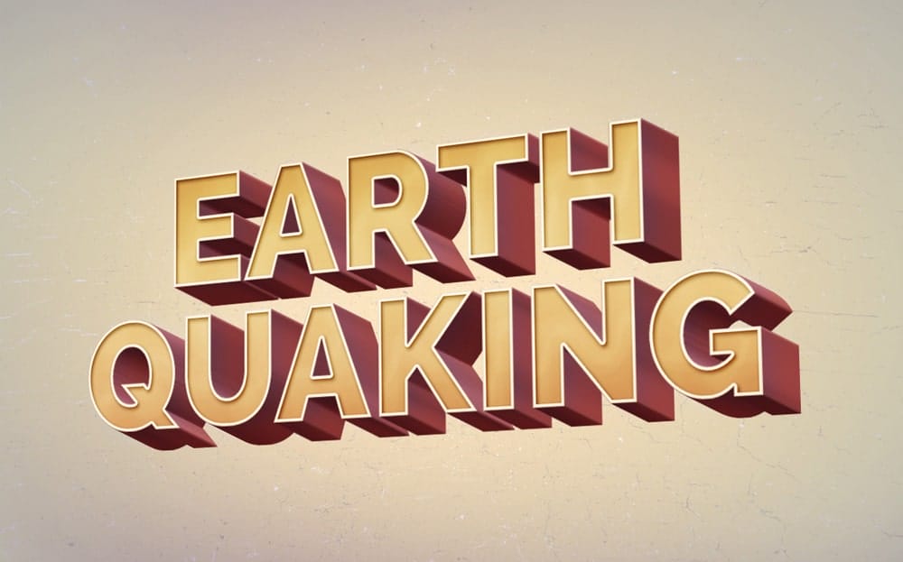 Earth Quaking Text Effect PSD