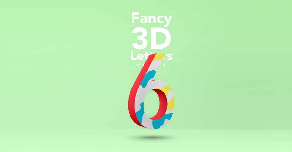 Fancy 3D Letter Text Effect PSD