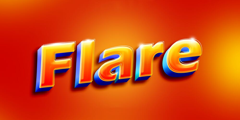 Flare Photoshop Text Effect