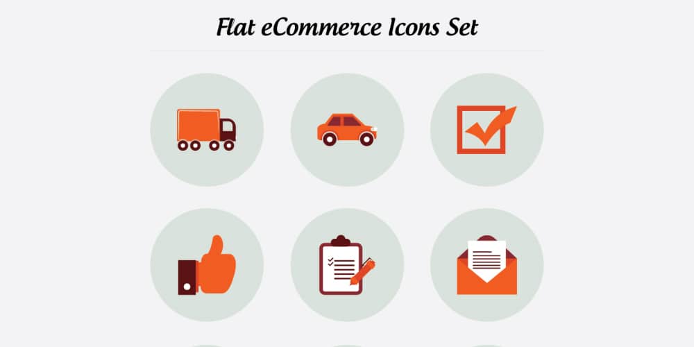 Flat eCommerce Icons