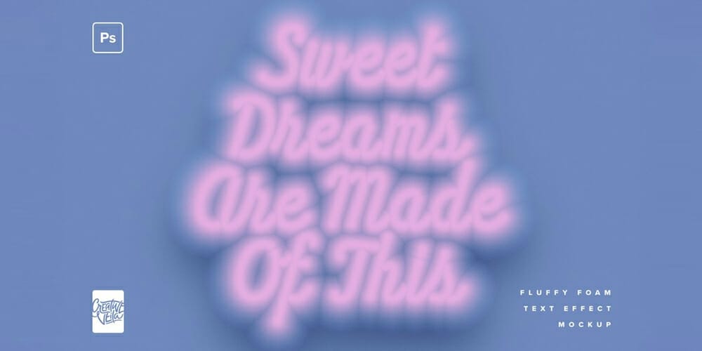 Latest Free Photoshop Text Styles & Effects 128 Fluffy Foam Text Effect