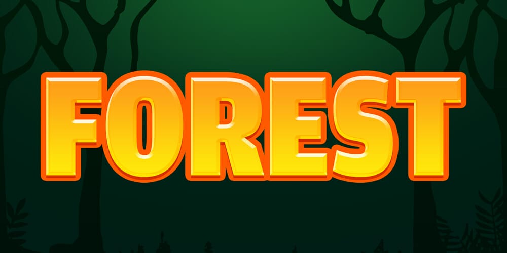 Forest Photoshop Text Effect