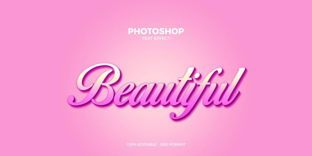 Free Beautiful Photoshop Text Effect