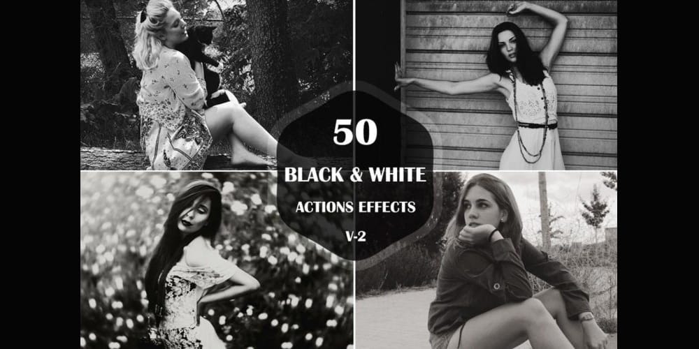 Free Black White Photoshop Actions