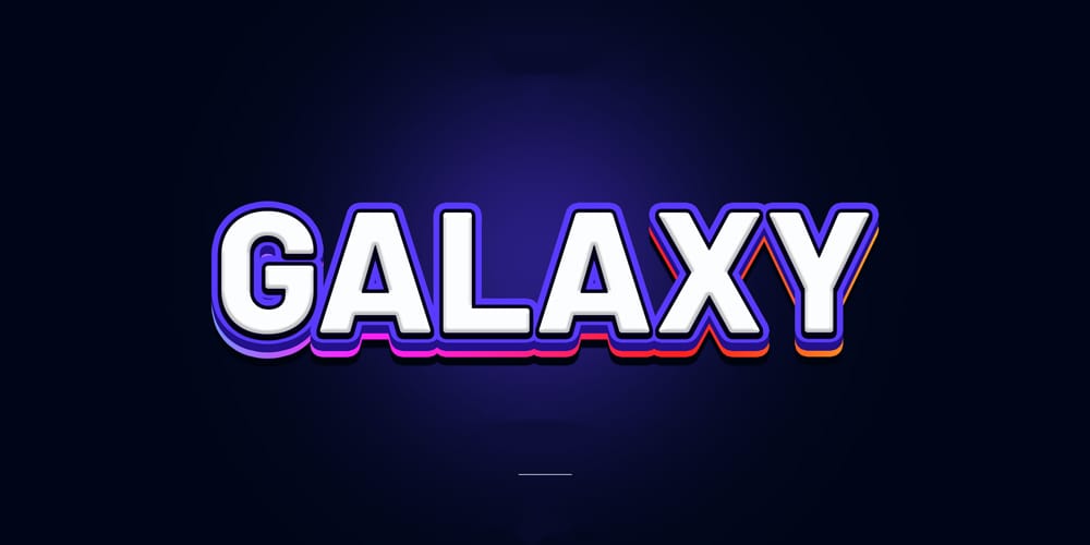 Free Galaxy Photoshop Text Effect PSD