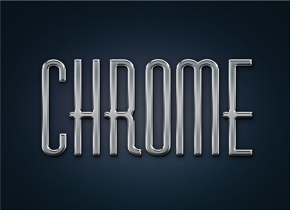 Free Metal Chrome Layer Styles PSD