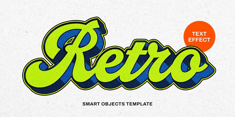 Free Retro Comic Text Effect PSD