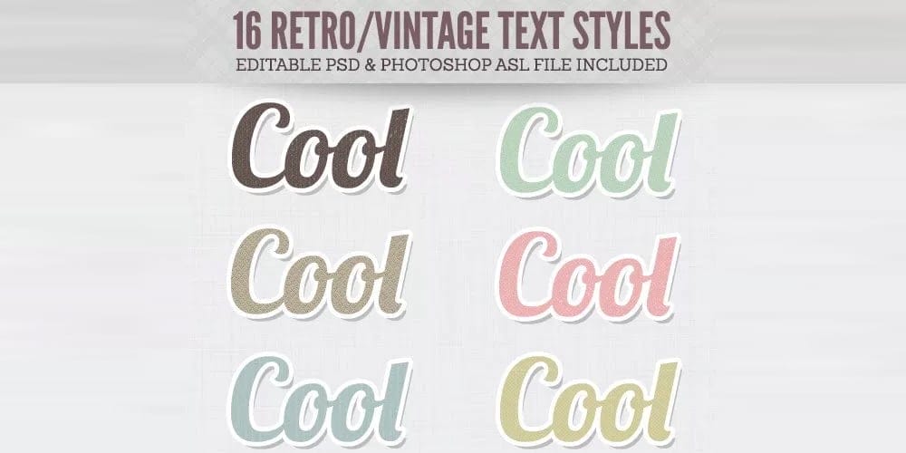 Free Retro Vintage Text Effect Styles