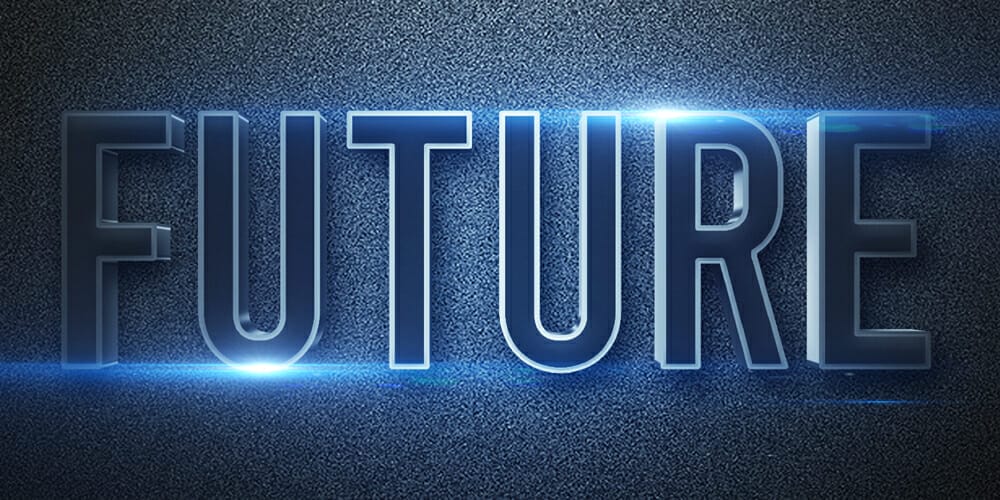 Latest Free Photoshop Text Styles & Effects 19 Futuristic 3D Photoshop Text Effect