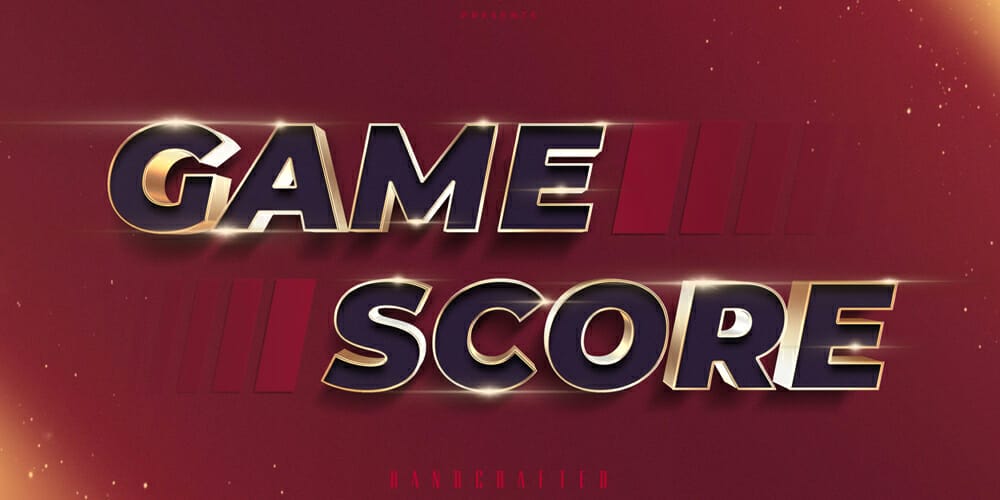 Latest Free Photoshop Text Styles & Effects 12 Game 3D Text Effect