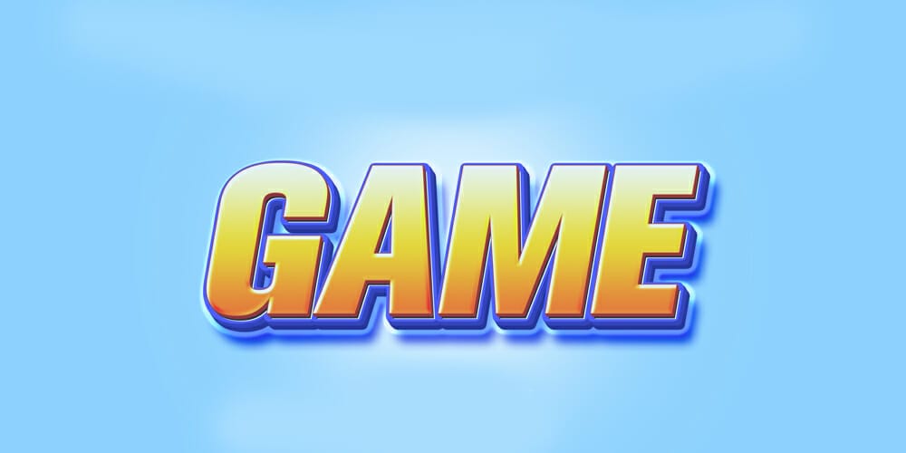 Game Photoshop Text Effect