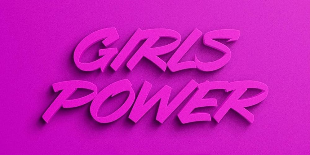 Girls Power Pink Text Effect