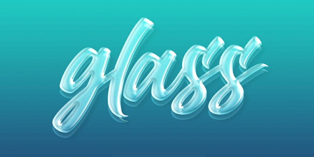 Latest Free Photoshop Text Styles & Effects 59 Glass Text Effect