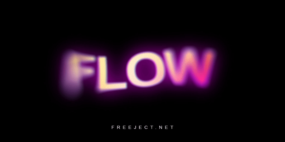 Glow and Blurry Text Effect Template