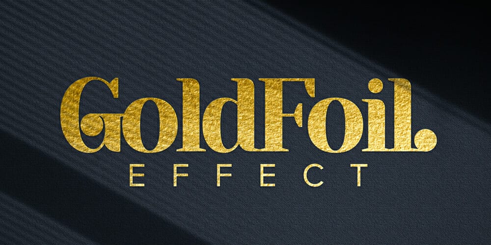 Latest Free Photoshop Text Styles & Effects 121 Gold Foil Text Effect