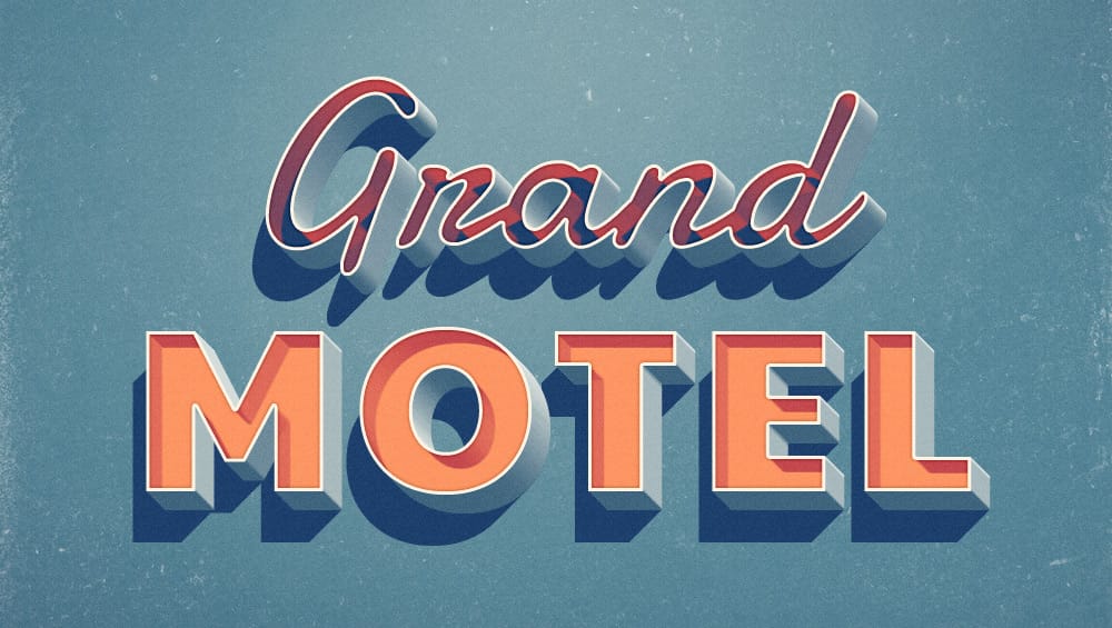  Grand Motel Text Effect PSD