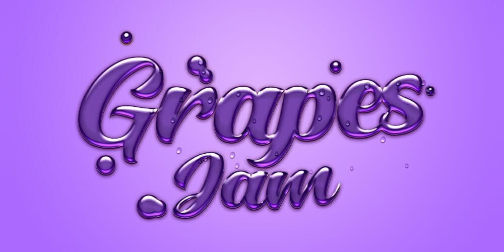 Grapes Jam Liquid Text Effect