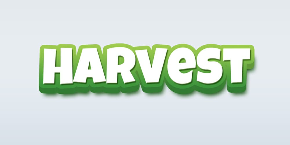 Harvest Text Effect