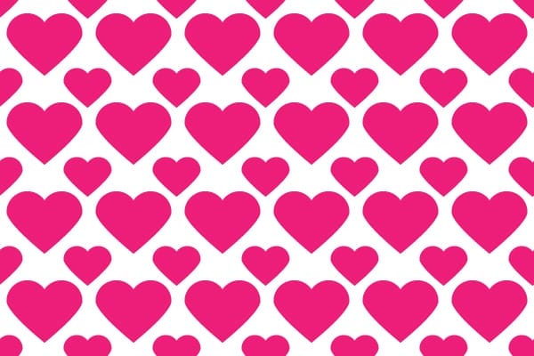Heart Icon & Heart Seamless Pattern