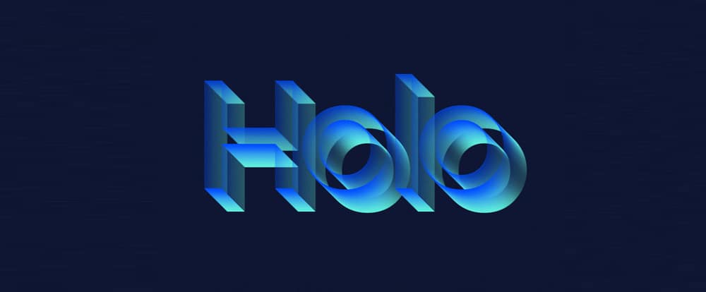 Holo Text Effect PSD