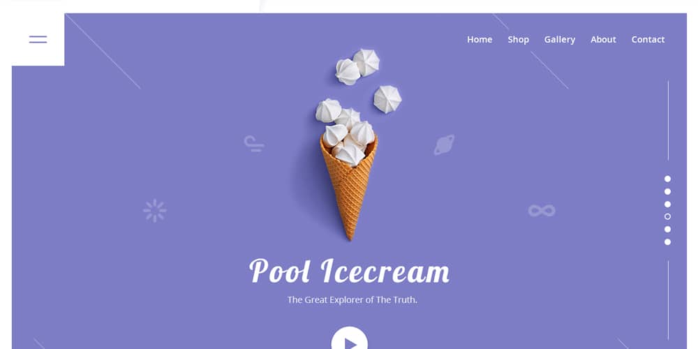 Icecream Landing Page PSD