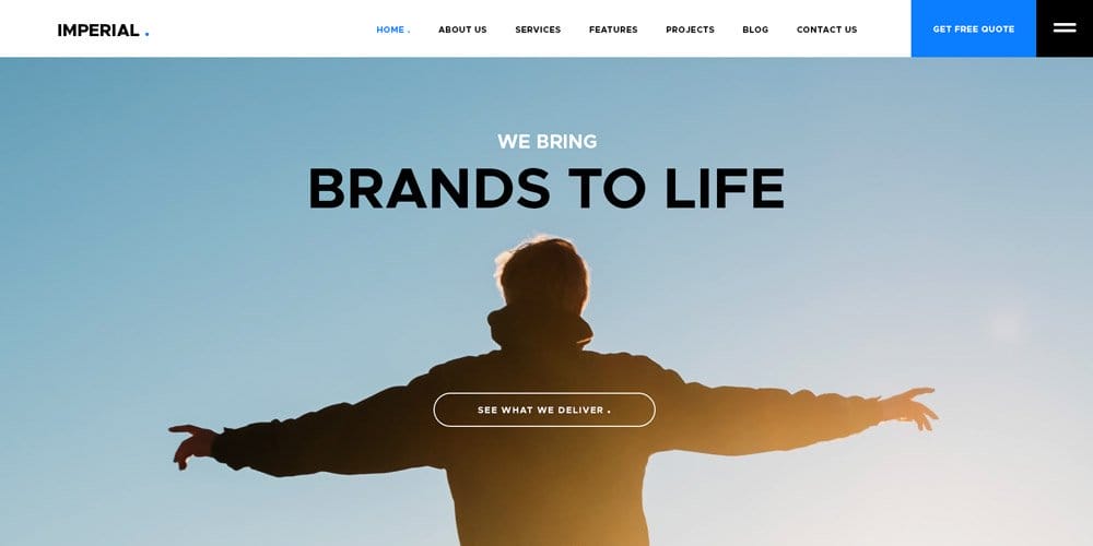 Imperial Free Website Template PSD