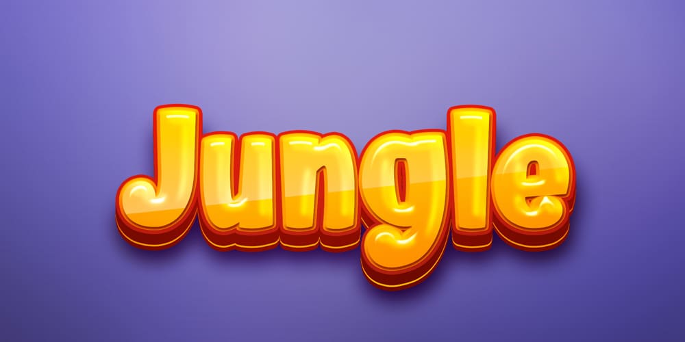 Latest Free Photoshop Text Styles & Effects 191 Jungle Text Effect