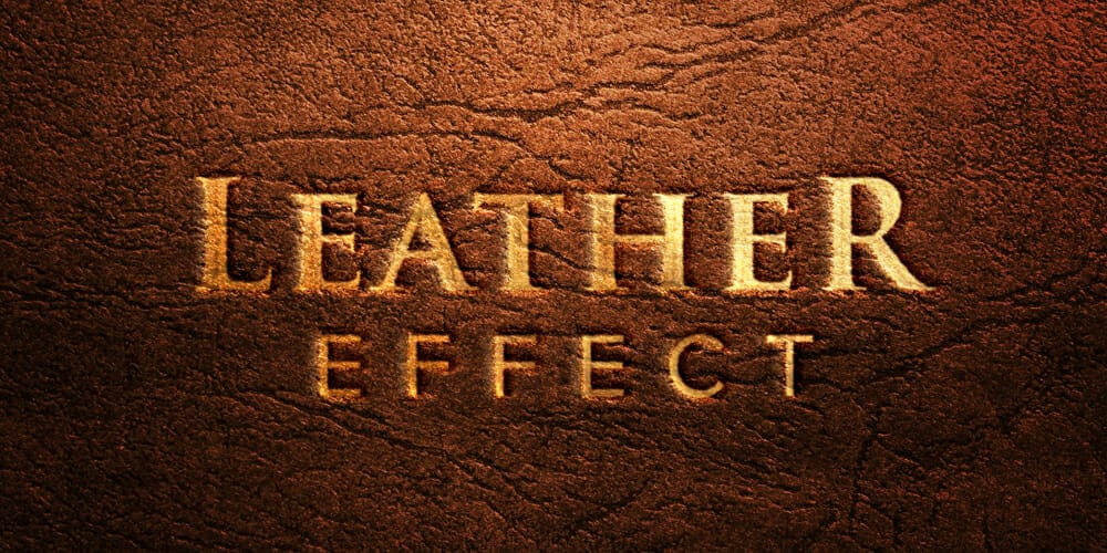Latest Free Photoshop Text Styles & Effects 35 Leather Text Effect